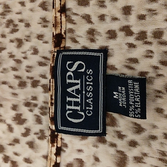 Chaps; Leopard Print, Short Sleeve Top. - Picture 3 of 4